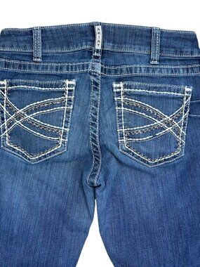 Ariat Real Denim 30R Women Mid Rise Boot Entwined Jean Work